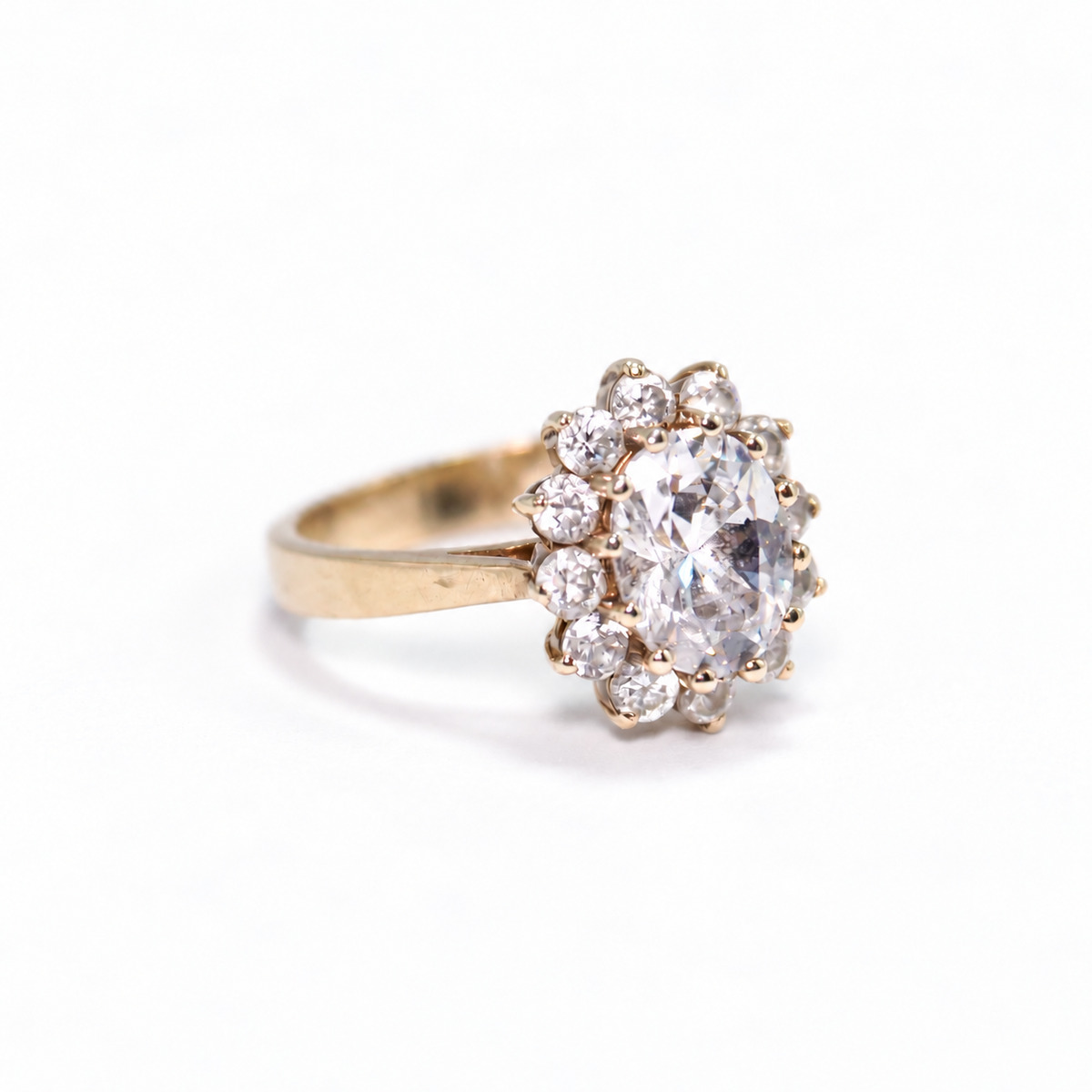 Oval CZ Halo