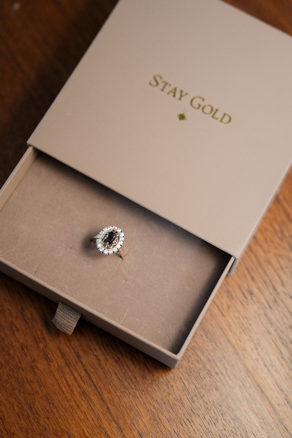 Sapphire Halo Ring