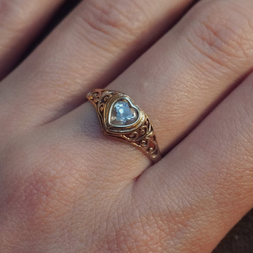 CZ Heart Signet