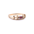 Garnet Scroll Ring