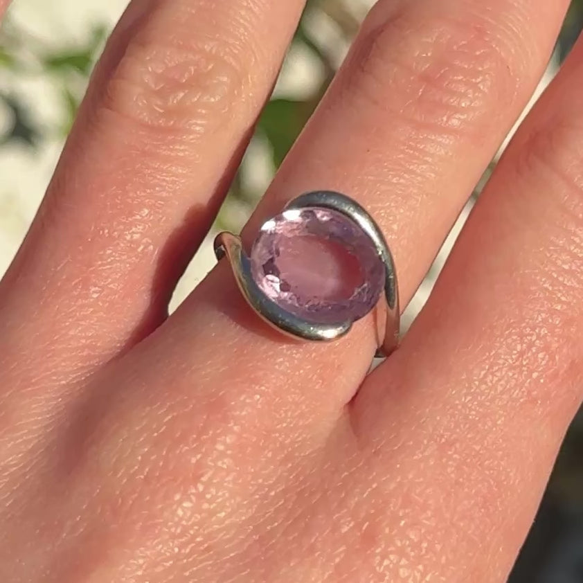 Amethyst Snake Ring