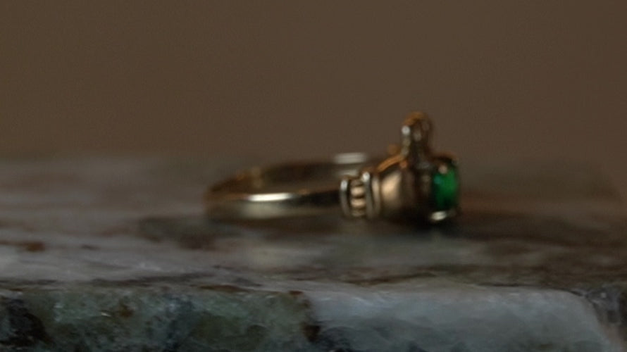 Emerald Claddagh Ring